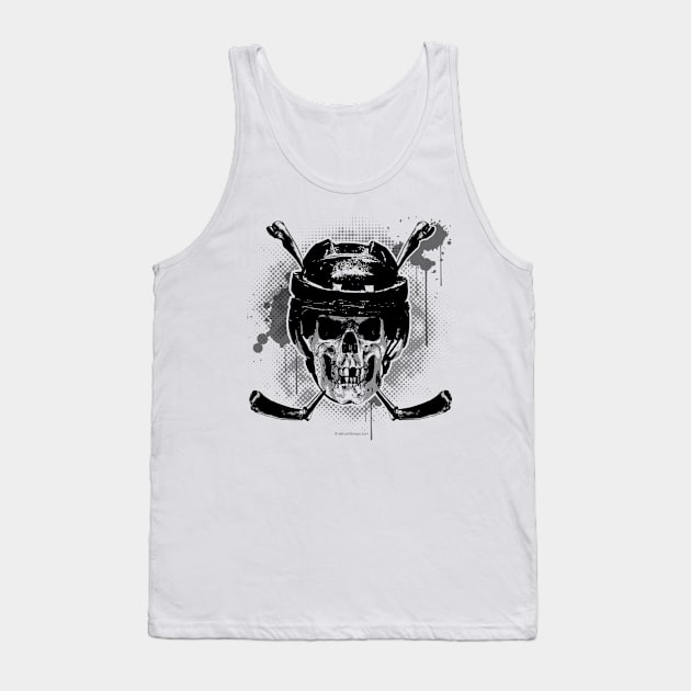 Hockey Skull Tank Top by eBrushDesign